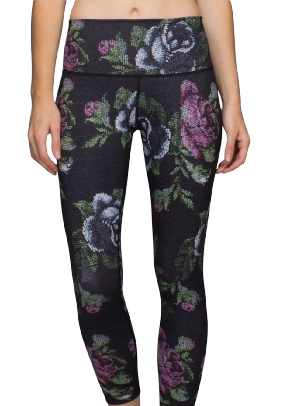 lululemon High Times Pant Full On Luon Garden Party Smooth Silver Floral
